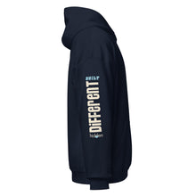 Load image into Gallery viewer, Unisex Hoodie &quot;Built Different&quot;. Navy.